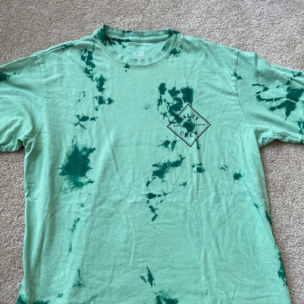 Salty Crew- Never Worn, Sea Foam, Tie-Dye, t-shirt (M)